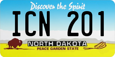 ND license plate ICN201