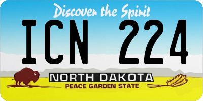 ND license plate ICN224
