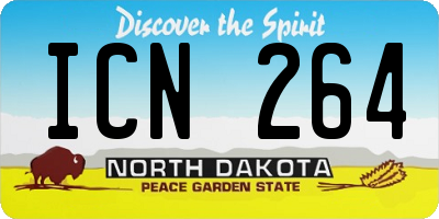 ND license plate ICN264