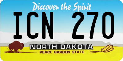 ND license plate ICN270