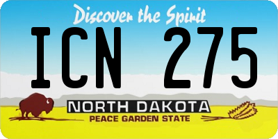 ND license plate ICN275