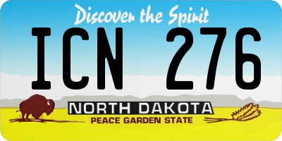 ND license plate ICN276