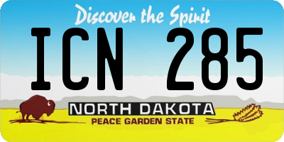 ND license plate ICN285
