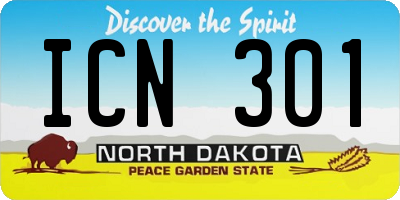 ND license plate ICN301