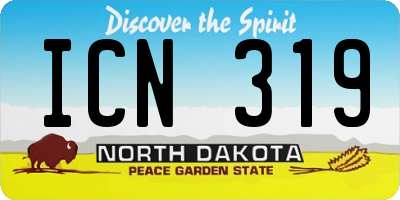 ND license plate ICN319