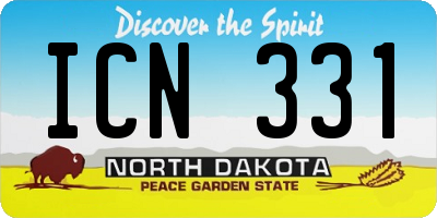 ND license plate ICN331