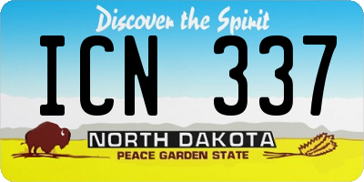 ND license plate ICN337