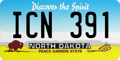 ND license plate ICN391