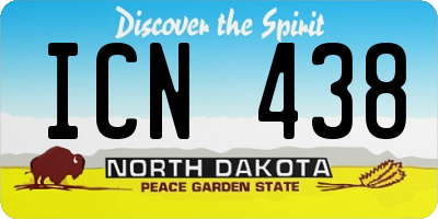ND license plate ICN438