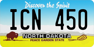 ND license plate ICN450