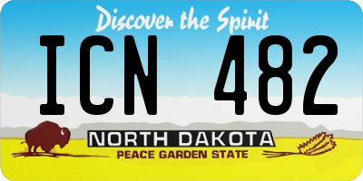 ND license plate ICN482