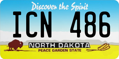 ND license plate ICN486