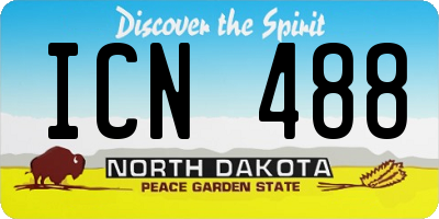 ND license plate ICN488