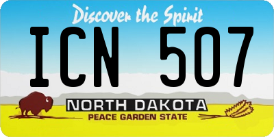 ND license plate ICN507