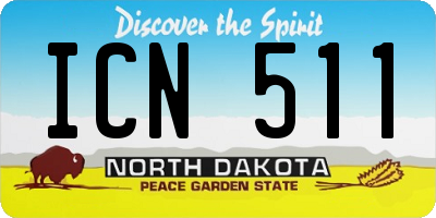 ND license plate ICN511