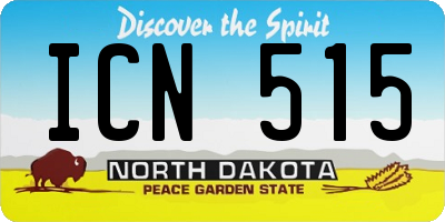 ND license plate ICN515