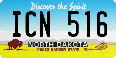 ND license plate ICN516
