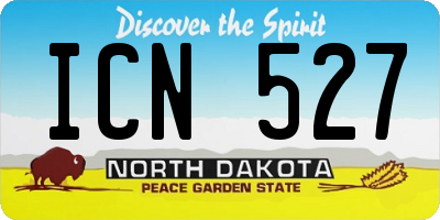 ND license plate ICN527