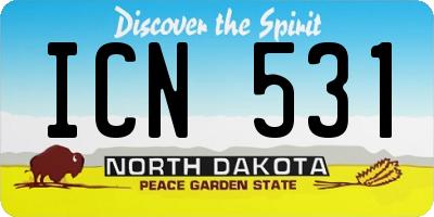 ND license plate ICN531