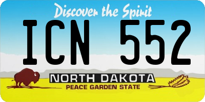 ND license plate ICN552