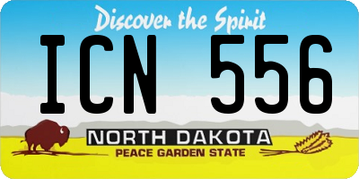 ND license plate ICN556