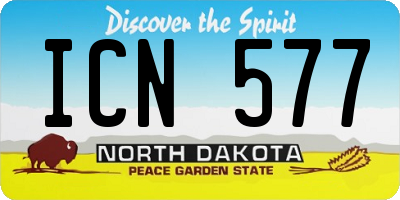 ND license plate ICN577