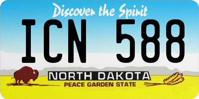 ND license plate ICN588