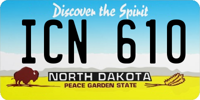 ND license plate ICN610