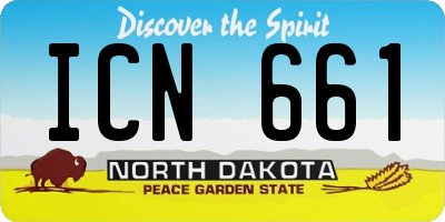 ND license plate ICN661