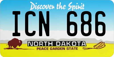 ND license plate ICN686