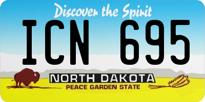 ND license plate ICN695