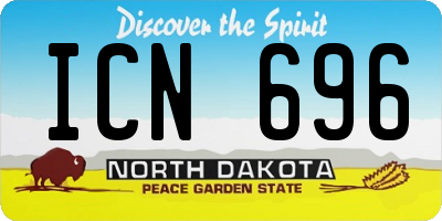 ND license plate ICN696