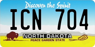 ND license plate ICN704
