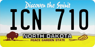 ND license plate ICN710