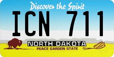 ND license plate ICN711