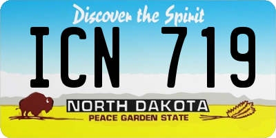 ND license plate ICN719