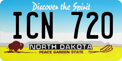 ND license plate ICN720