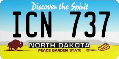 ND license plate ICN737