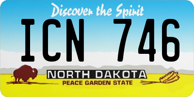 ND license plate ICN746