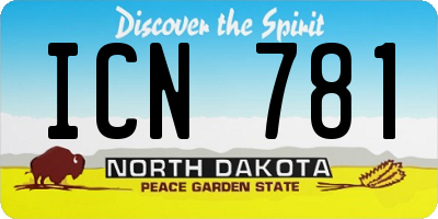 ND license plate ICN781