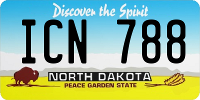 ND license plate ICN788