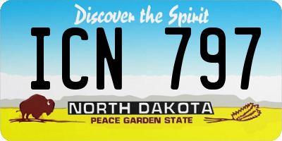ND license plate ICN797