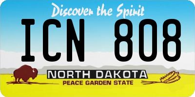 ND license plate ICN808