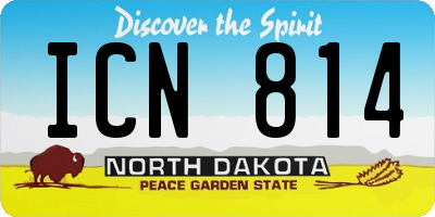 ND license plate ICN814