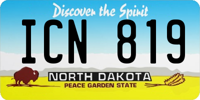ND license plate ICN819