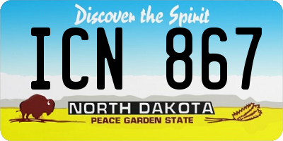 ND license plate ICN867