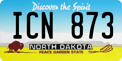 ND license plate ICN873