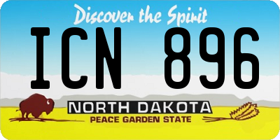 ND license plate ICN896