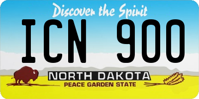ND license plate ICN900