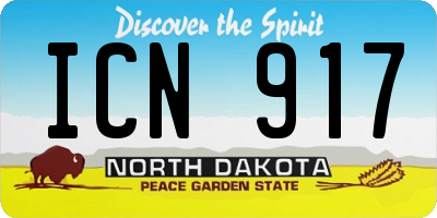 ND license plate ICN917